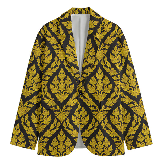 Ethnic Thai Pattern Print Men's Blazer