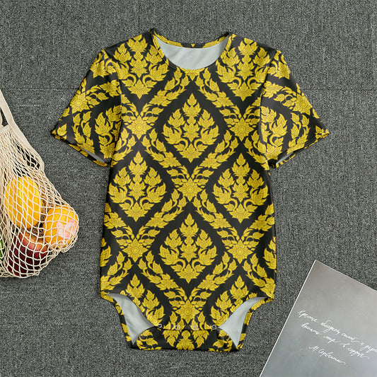 Ethnic Thai Pattern Print Men's Bodysuit