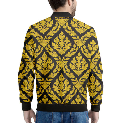 Ethnic Thai Pattern Print Men's Bomber Jacket