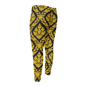 Ethnic Thai Pattern Print Men's Compression Pants