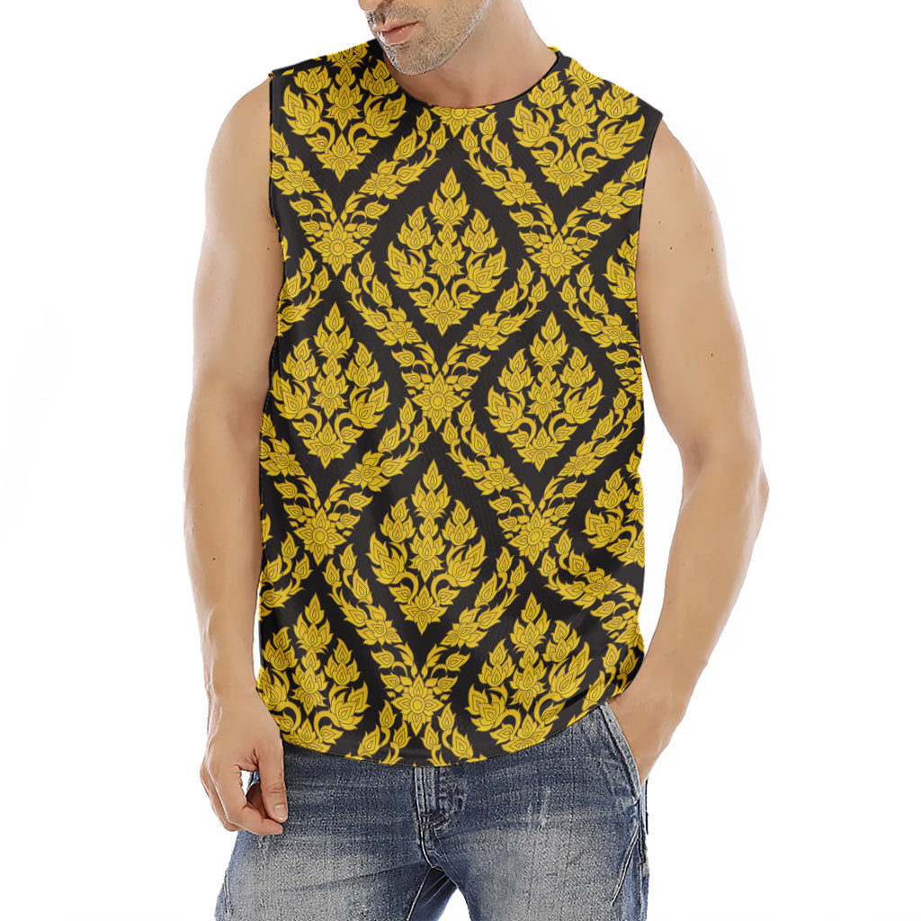 Ethnic Thai Pattern Print Men's Fitness Tank Top