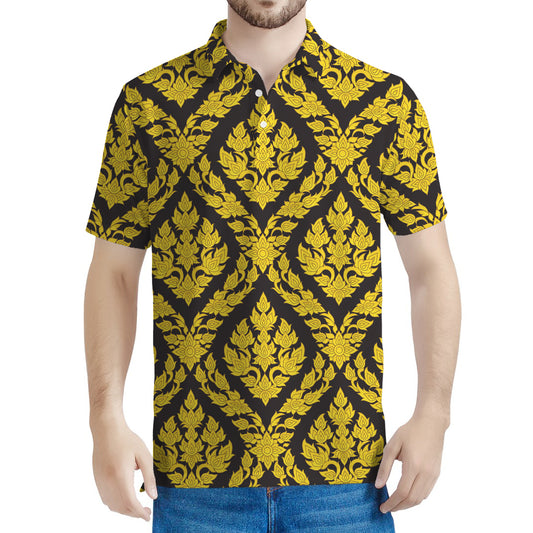 Ethnic Thai Pattern Print Men's Polo Shirt