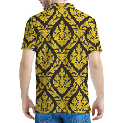 Ethnic Thai Pattern Print Men's Polo Shirt