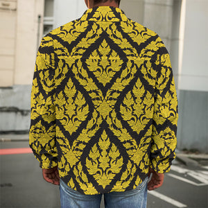 Ethnic Thai Pattern Print Men's Shirt Jacket