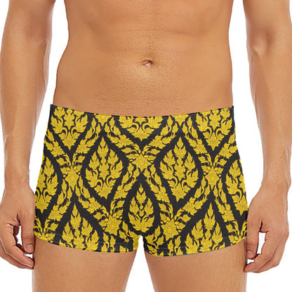Ethnic Thai Pattern Print Men's Short Boxer Briefs
