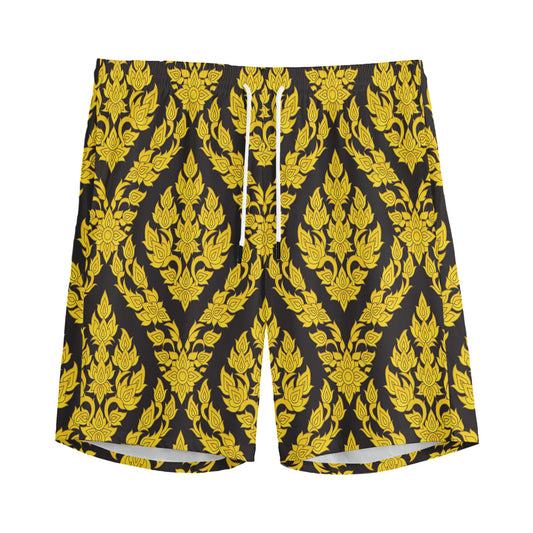 Ethnic Thai Pattern Print Men's Sports Shorts