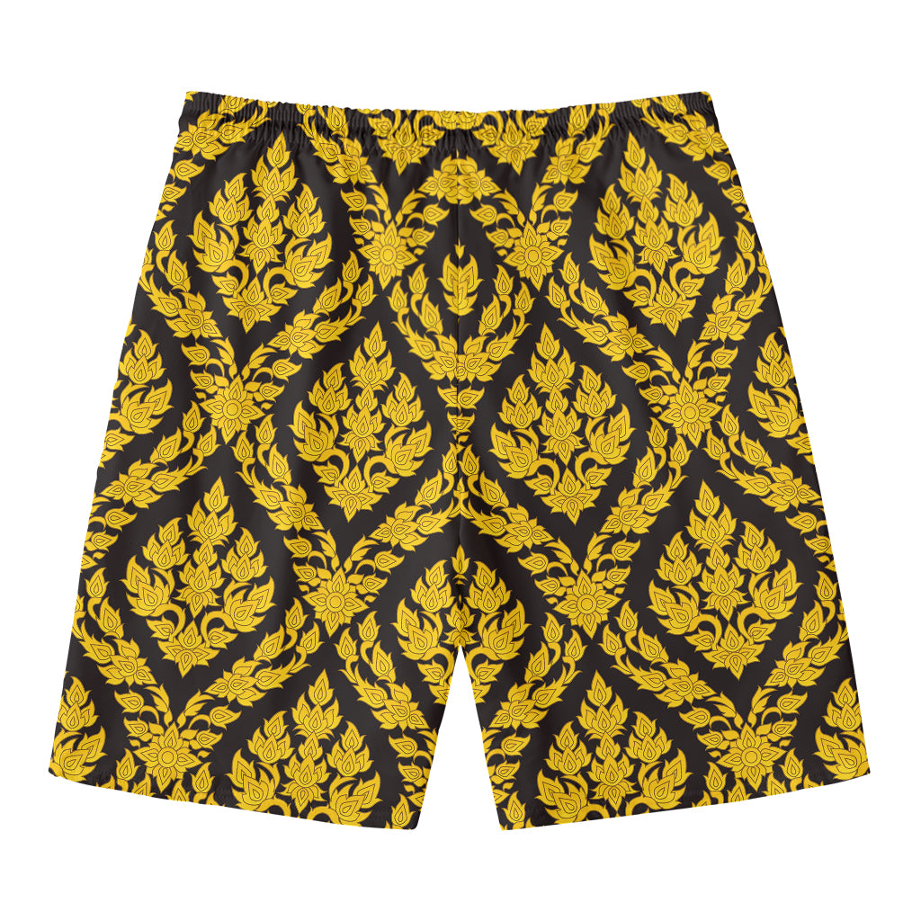 Ethnic Thai Pattern Print Men's Swim Trunks