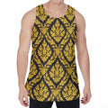 Ethnic Thai Pattern Print Men's Velvet Tank Top