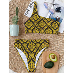 Ethnic Thai Pattern Print One Shoulder Bikini Top