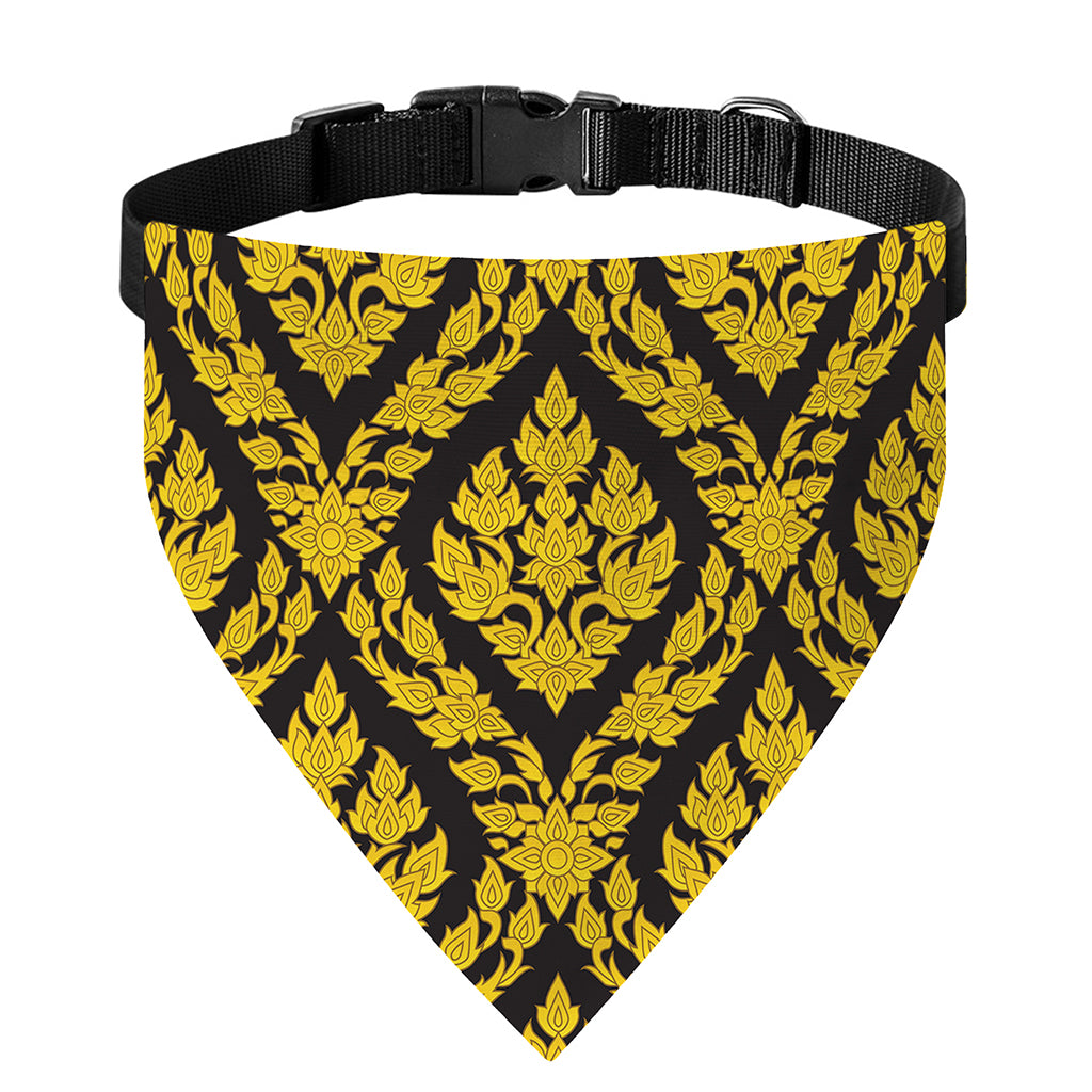Ethnic Thai Pattern Print Over The Collar Dog Bandana