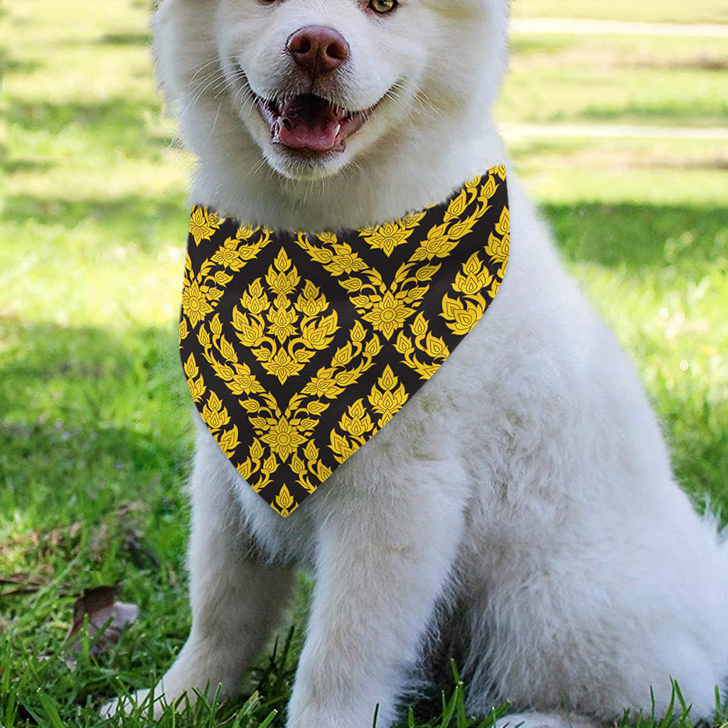 Ethnic Thai Pattern Print Over The Collar Dog Bandana