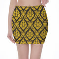 Ethnic Thai Pattern Print Pencil Mini Skirt