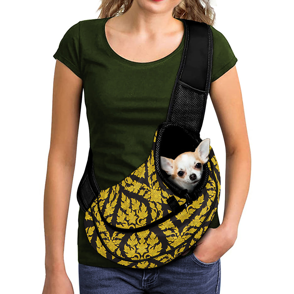 Ethnic Thai Pattern Print Pet Sling Carrier