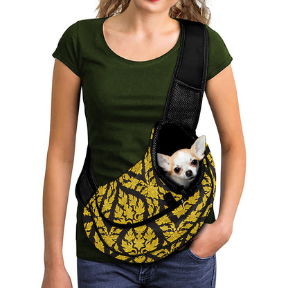Ethnic Thai Pattern Print Pet Sling Carrier
