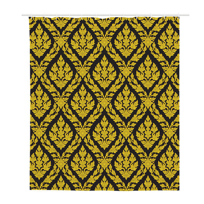 Ethnic Thai Pattern Print Polyester Shower Curtain