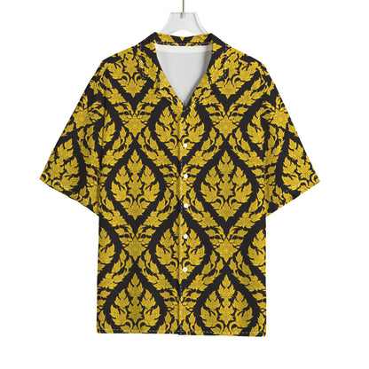 Ethnic Thai Pattern Print Rayon Hawaiian Shirt