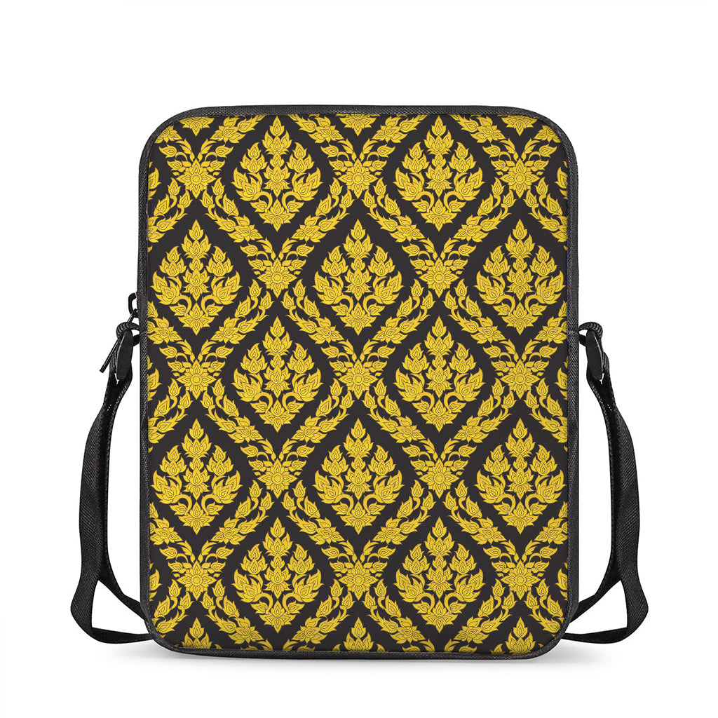 Ethnic Thai Pattern Print Rectangular Crossbody Bag