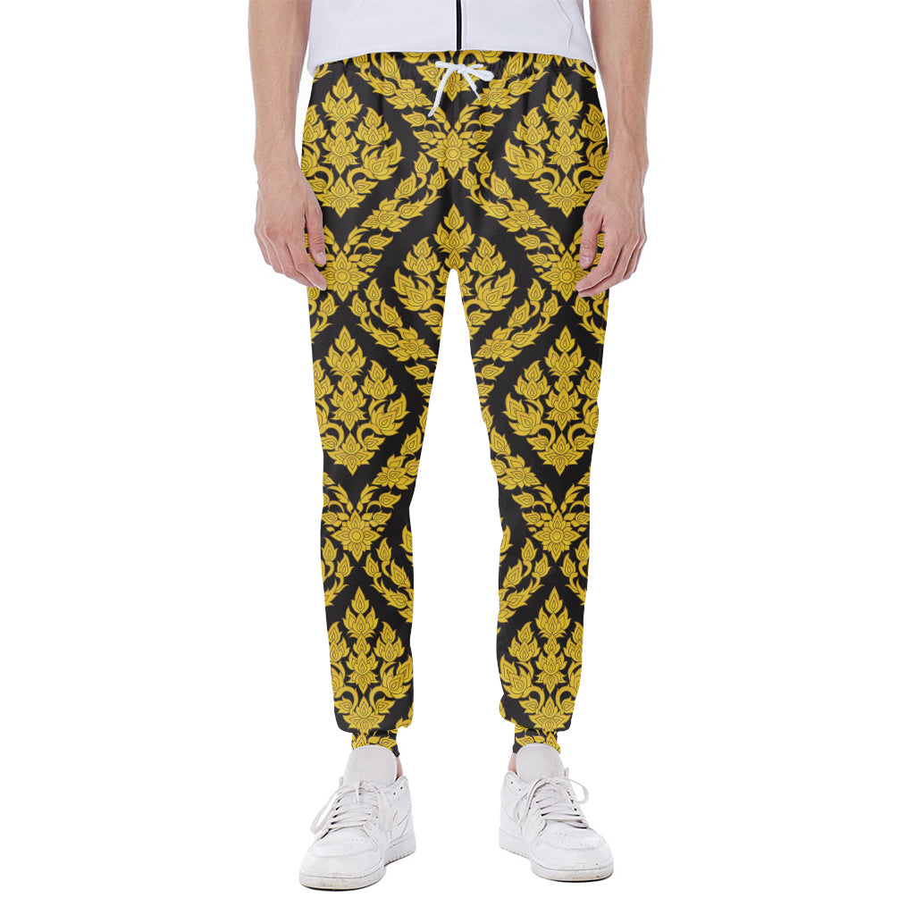 Ethnic Thai Pattern Print Scuba Joggers