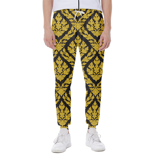 Ethnic Thai Pattern Print Scuba Joggers