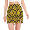 Ethnic Thai Pattern Print Side Slit Mini Skirt