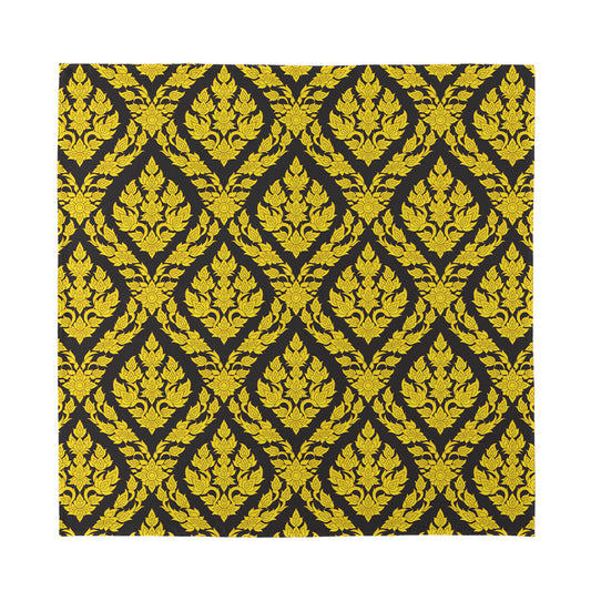 Ethnic Thai Pattern Print Silk Bandana