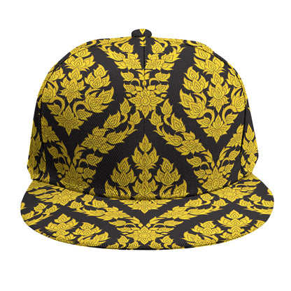 Ethnic Thai Pattern Print Snapback Cap