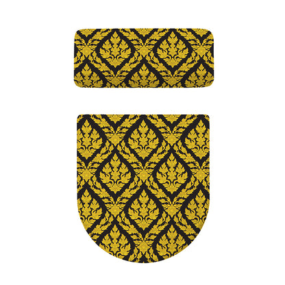 Ethnic Thai Pattern Print Toilet Lid And Tank Cover Set