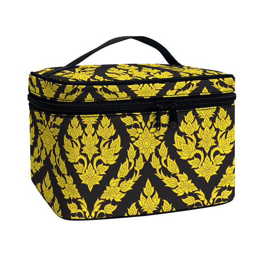 Ethnic Thai Pattern Print Travel Makeup Bag