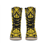 Ethnic Thai Pattern Print Winter Boots