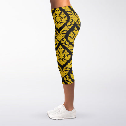 Ethnic Thai Pattern Print Women's Capri Leggings