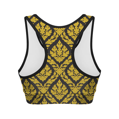 Ethnic Thai Pattern Print Women's Sports Bra