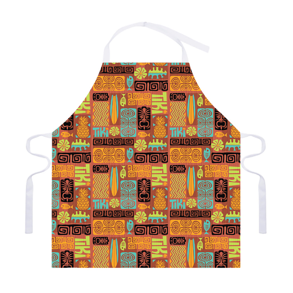 Ethnic Tiki Pattern Print Adjustable Apron