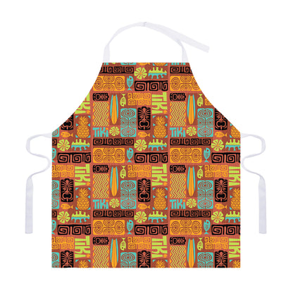 Ethnic Tiki Pattern Print Adjustable Apron