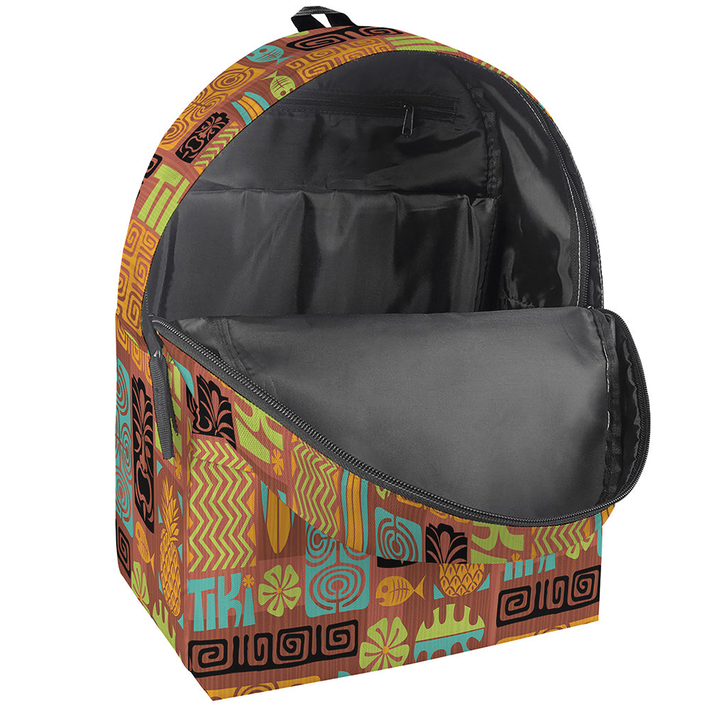Ethnic Tiki Pattern Print Backpack