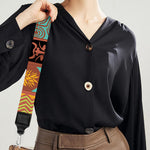 Ethnic Tiki Pattern Print Bag Strap