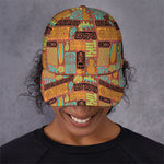 Ethnic Tiki Pattern Print Baseball Cap