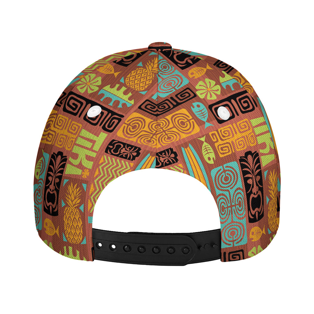 Ethnic Tiki Pattern Print Baseball Cap