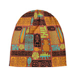 Ethnic Tiki Pattern Print Beanie