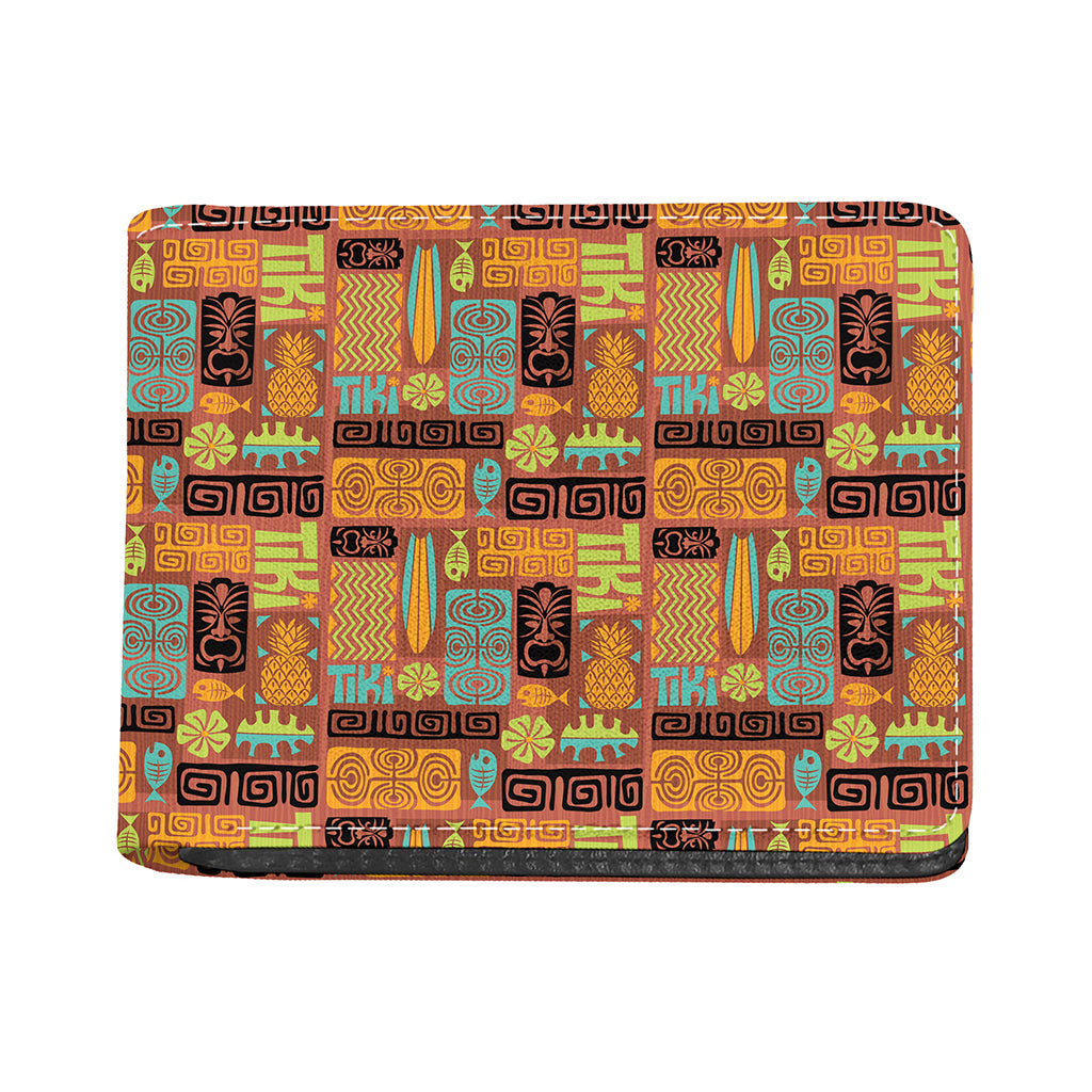 Ethnic Tiki Pattern Print Bifold Wallet