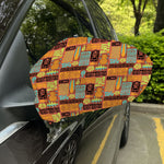 Ethnic Tiki Pattern Print Car Side Mirror Covers