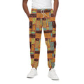 Ethnic Tiki Pattern Print Cotton Sweatpants