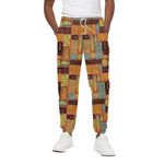 Ethnic Tiki Pattern Print Cotton Pants
