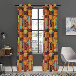 Ethnic Tiki Pattern Print Curtain