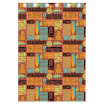 Ethnic Tiki Pattern Print Curtain
