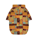 Ethnic Tiki Pattern Print Dog Zip Up Hoodie