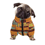 Ethnic Tiki Pattern Print Dog Zip Up Jacket