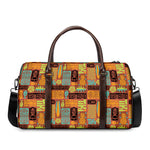 Ethnic Tiki Pattern Print Duffle Bag