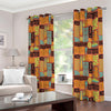 Ethnic Tiki Pattern Print Extra Wide Grommet Curtains