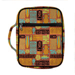 Ethnic Tiki Pattern Print Front Pocket Bible Bag