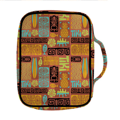 Ethnic Tiki Pattern Print Front Pocket Bible Bag